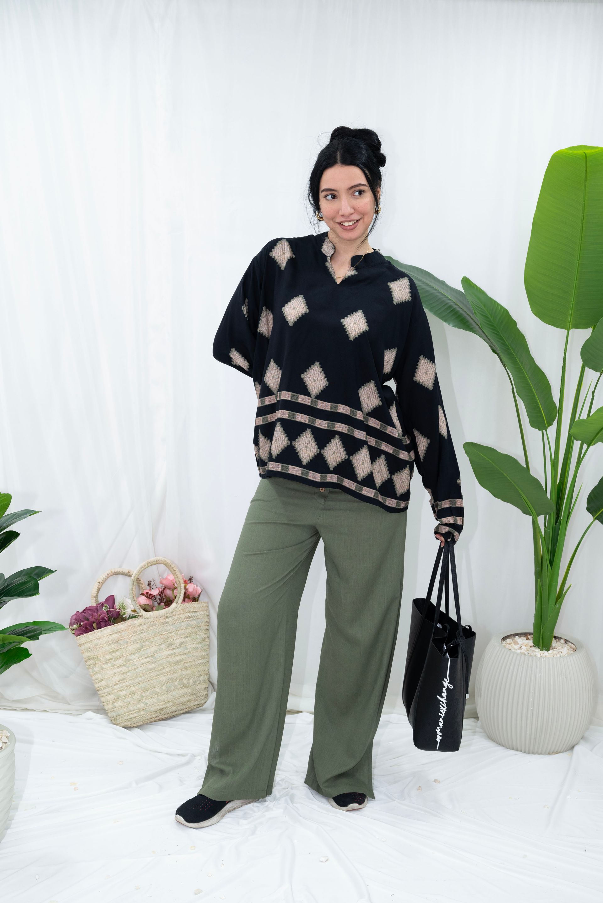 Diamond Cotton Blouse