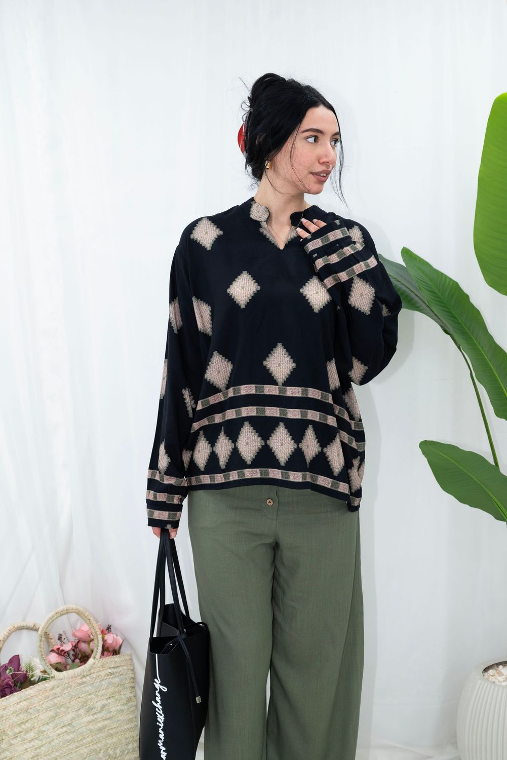 Diamond Cotton Blouse