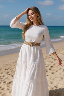 Embroidered Tiered Maxi Dress Embroidered Tiered Maxi Dress