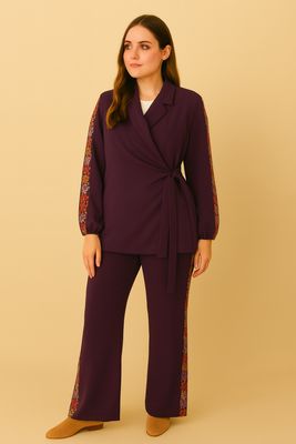 Elegant Embroidered Side-Panel Co-Ord Set Elegant Embroidered Side-Panel Co-Ord Set