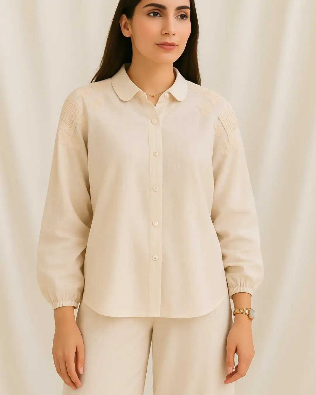 Elegant pure linen co-ord set