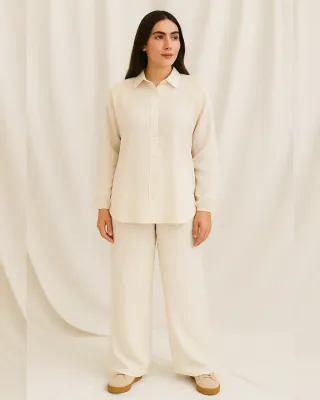 Elegant pure linen co-ord set