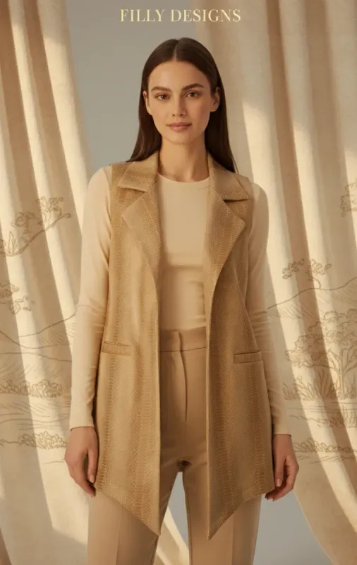 Embossed Snake Skin Vest