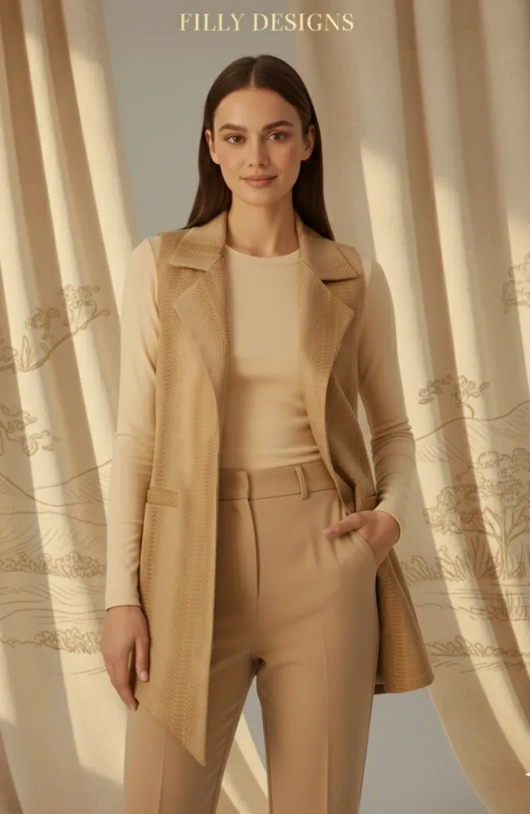 Embossed Snake Skin Vest