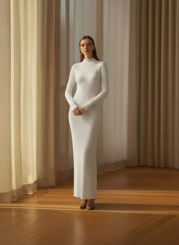 Ripped Basic White Dress