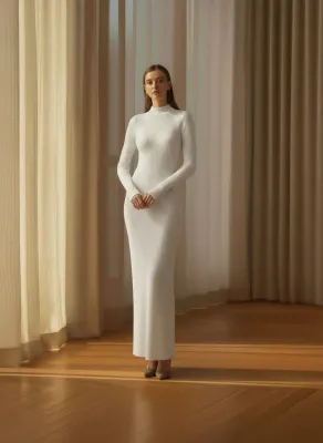 Ripped Basic White Dress