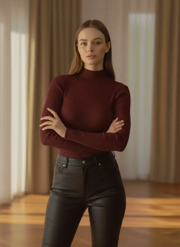 Basic Shirt - Burgundy