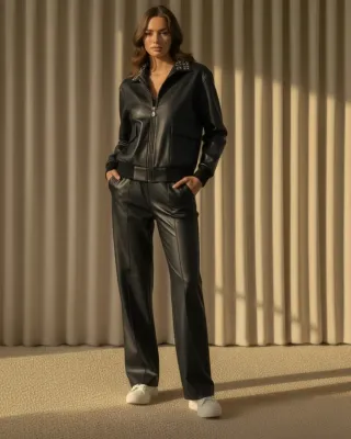 EYLET Black Leather Set