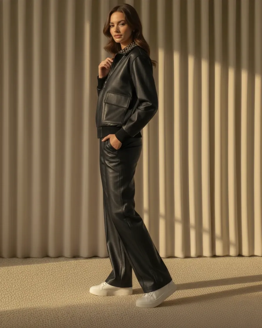 EYLET Black Leather Set