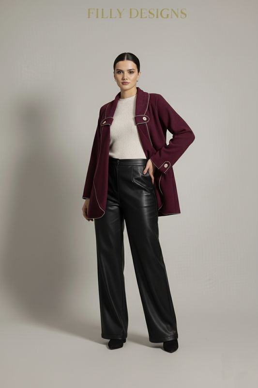 Burgundy Suede Jacket