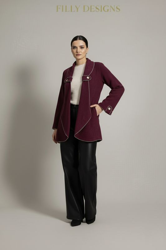 Burgundy Suede Jacket