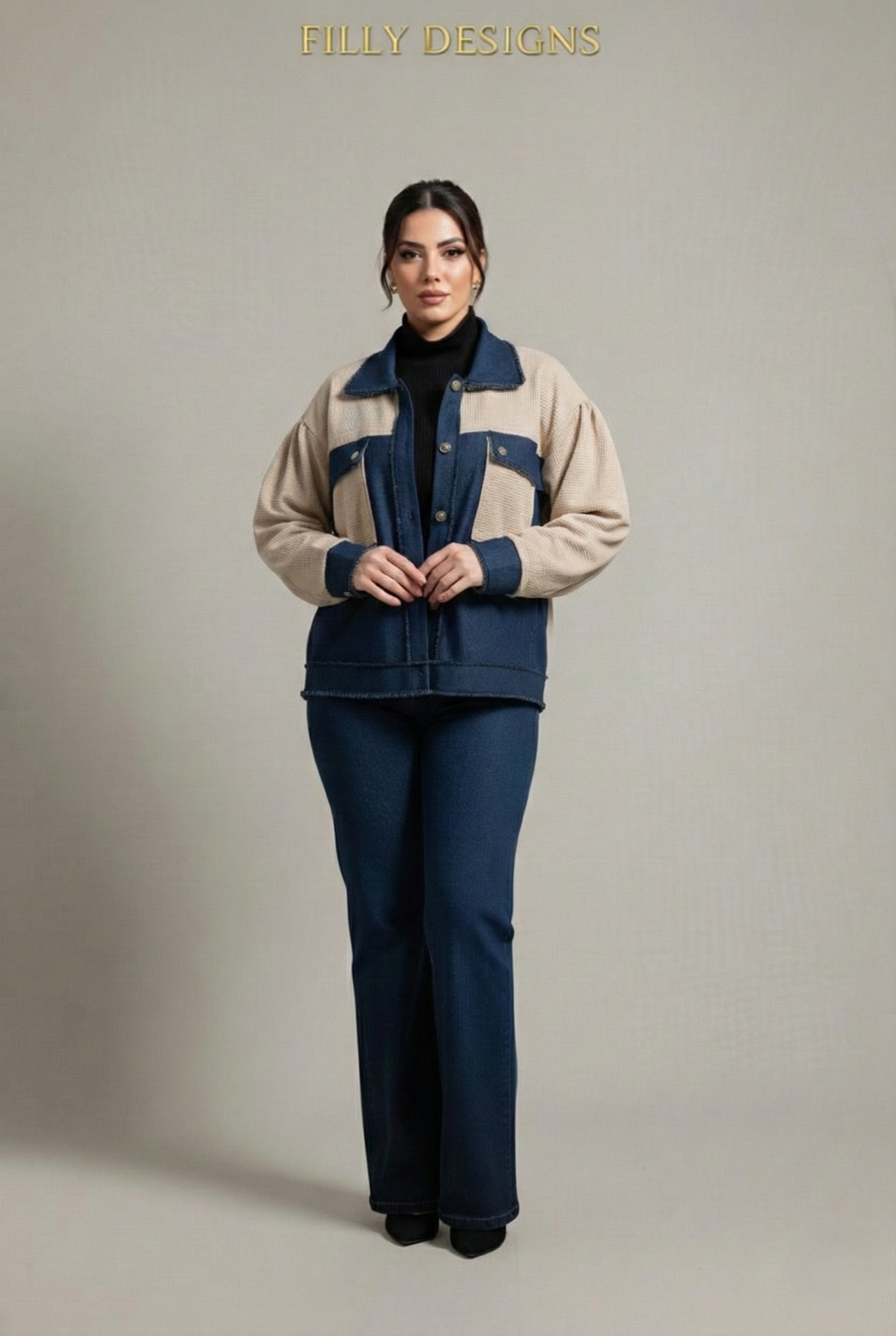 Eclipse Denim & Waffle Jacket