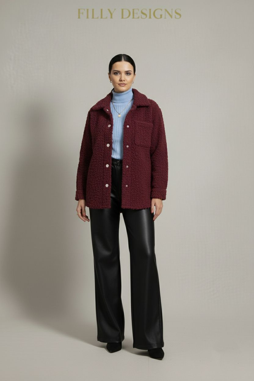 Bouclé Cozy Button Jacket