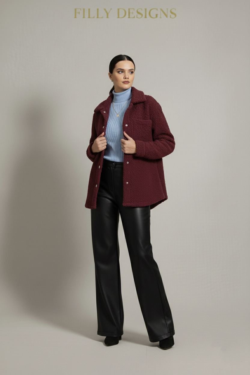 Bouclé Cozy Button Jacket