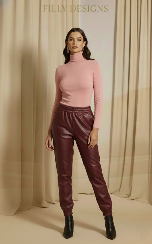 Luna Padded Leather Jogger