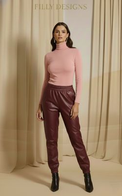 Luna Padded Leather Jogger