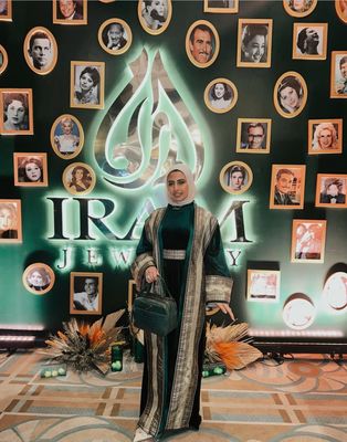 Regal Black and Gold Embroidered Kaftan