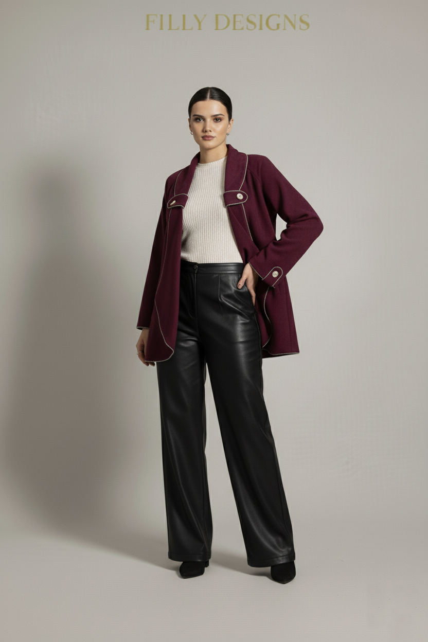 Burgundy Suede Jacket