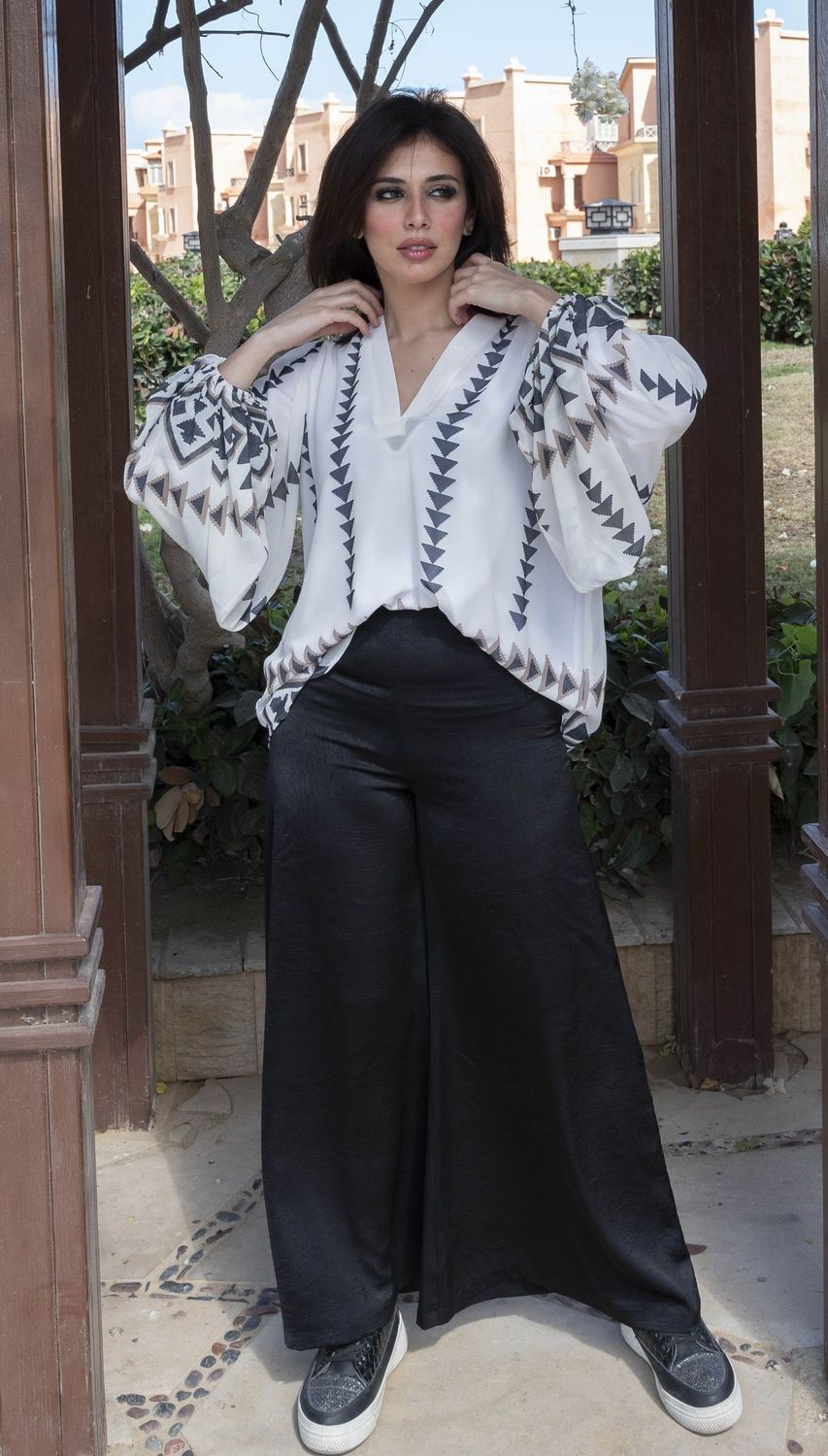 Black Airflow Wide-Leg Pant