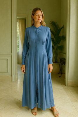 ​Oversized Pleated Shirt Dress