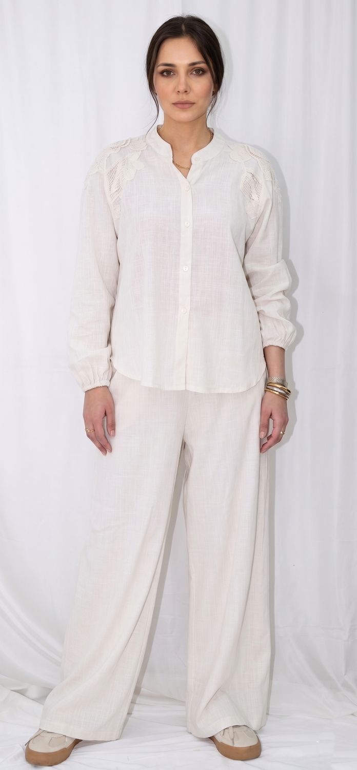 Elegant pure linen co-ord set