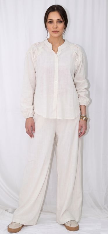 Elegant pure linen co-ord set