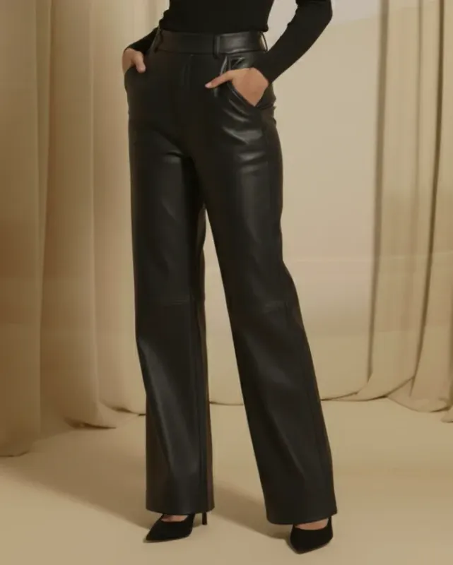 Luxe Sculpt Leather Trouser
