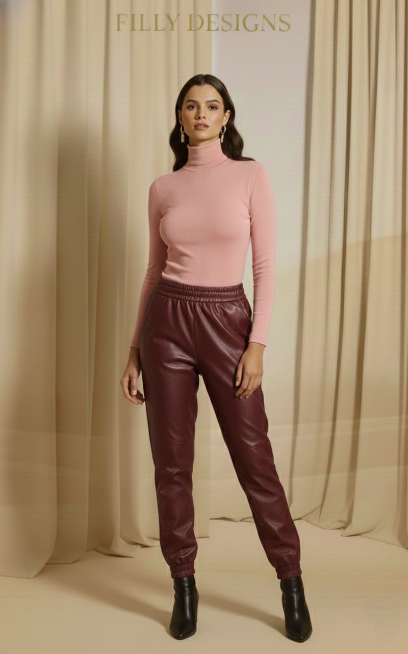 Luna Padded Leather Jogger