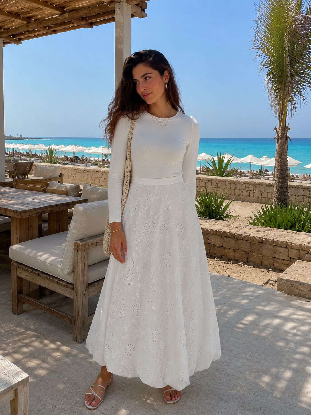 Aurora Embroidered Cotton Skirt Aurora Embroidered Cotton Skirt
