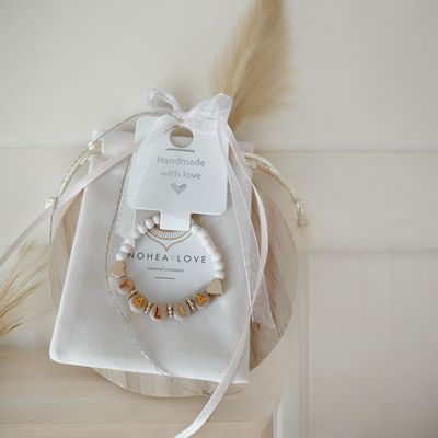 4mm • Kinderarmband • Gold Bracelet • Buchstabenarmband, Namensarmband