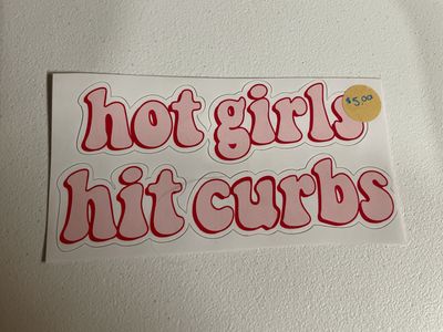 Hot Girls Hit Curbs *PINK* Decal