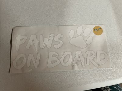 Paws On Board Decal