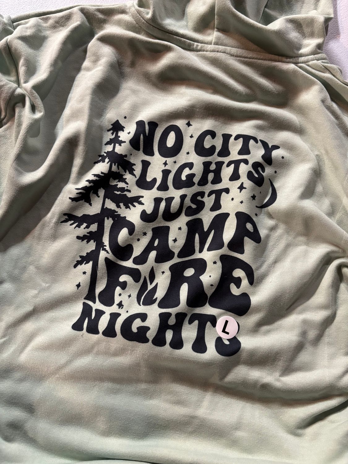 No City Lights Just Camp Fire Nights Zip Up