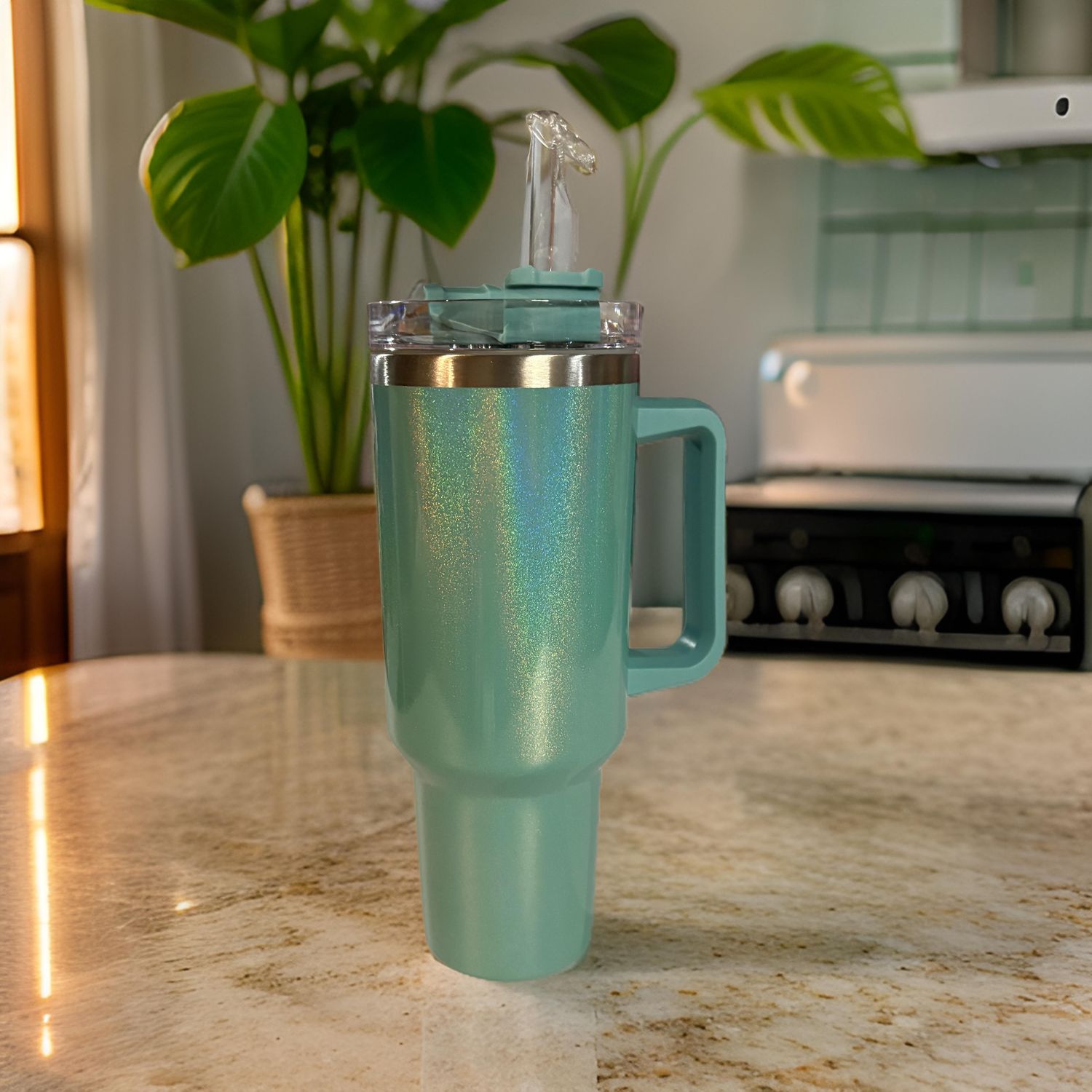 40oz Insulated Cup - Teal Shimmer