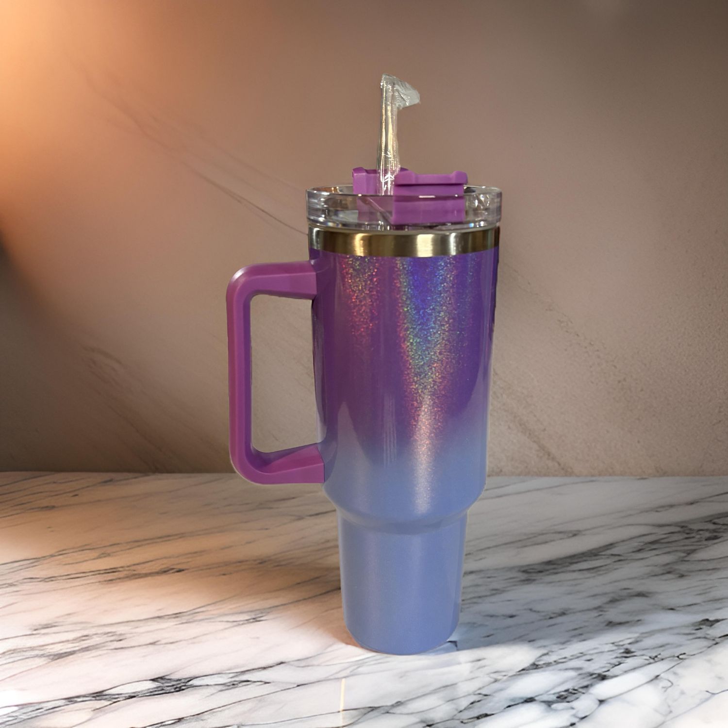 40oz Insulated Cup - Blue/Purple Shimmer