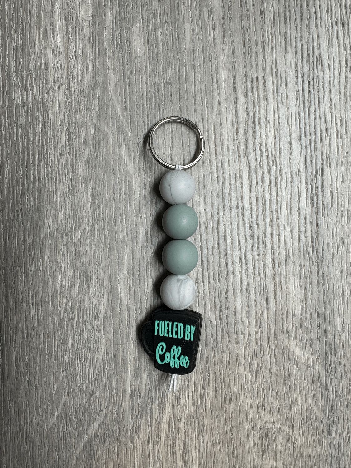 Fueled By Coffee - Green - Keychain