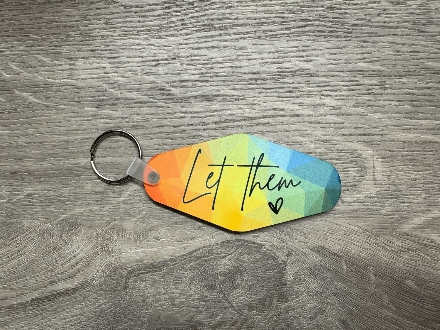 Let Them Keychain - Rainbow