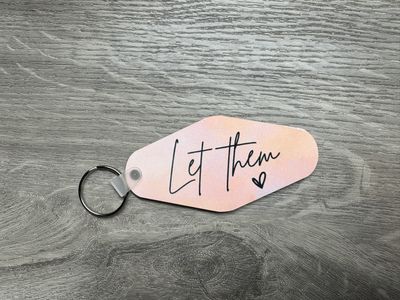 Let Them Keychain - Pink Pastel