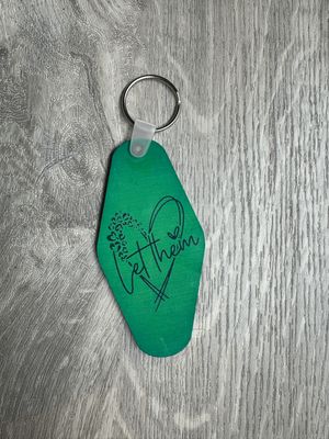 Let Them Keychain - Green