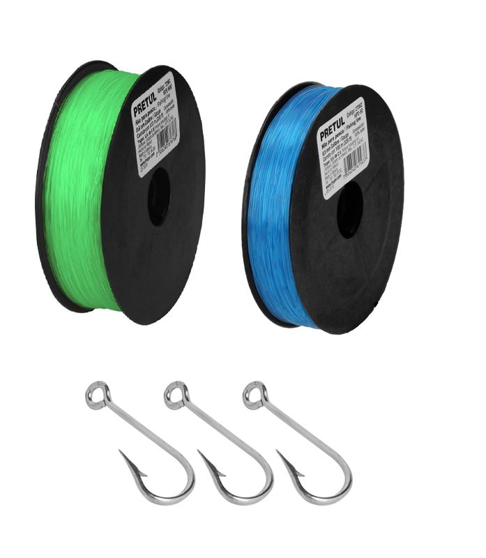 Combo Anzuelos Para Pesca #12 y #14, 2 Carretes 50mm y 60mm