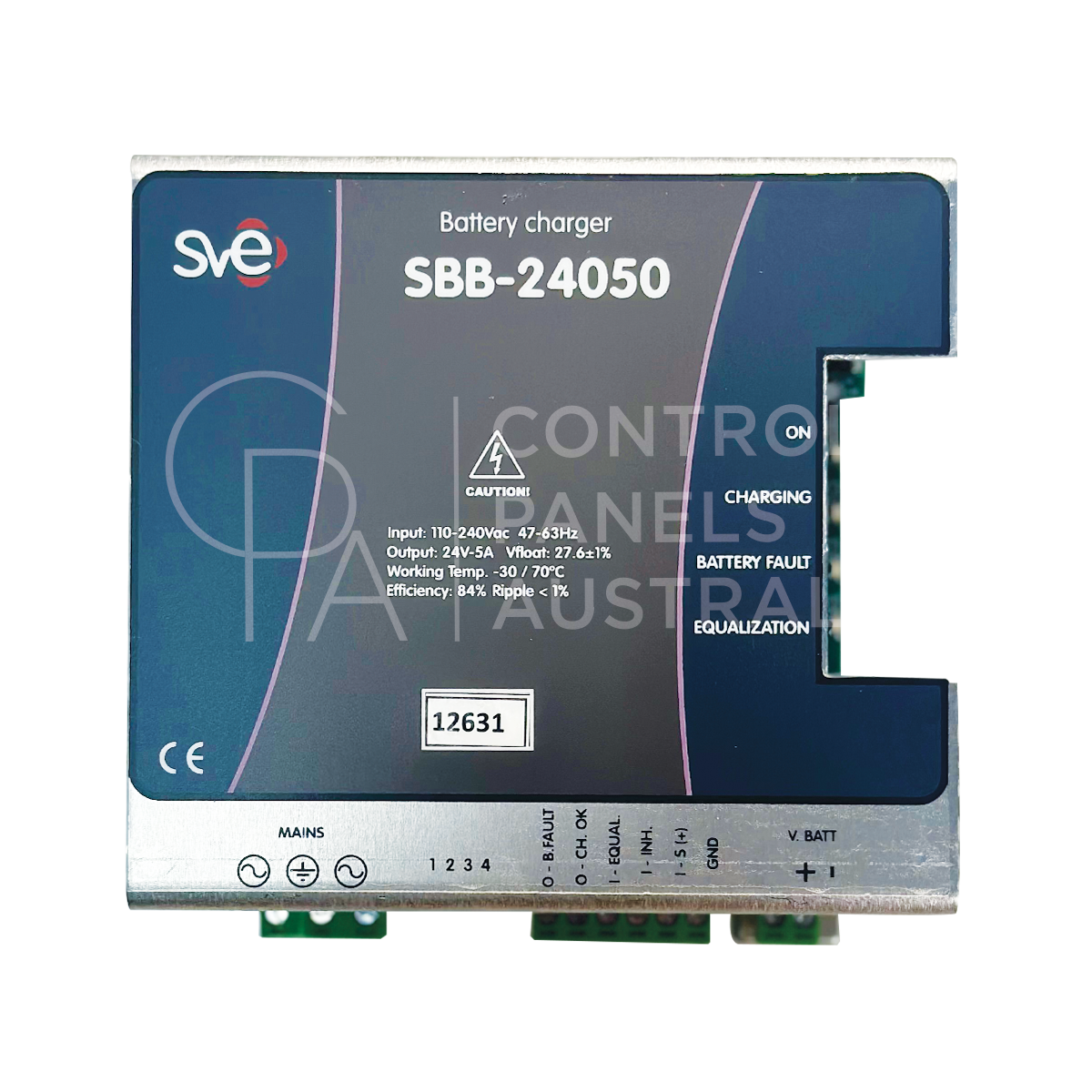 Battery Charger Horizontal + Canopy 24VDC / 5A | SBB24050 V2