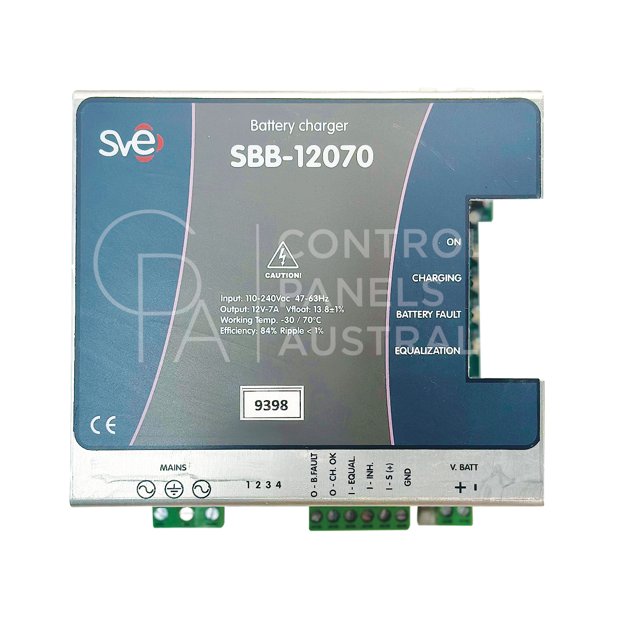 Battery Charger Horizontal + Canopy 12VDC / 7A - SBB12070 V2