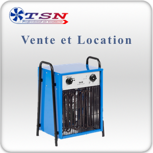 Vente et location chauffage électrique type aérotherme électrique DEH9 380/3 - 9KW avec thermostat