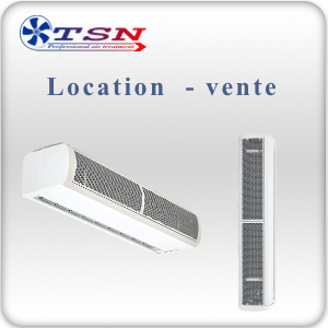 Location et vente rideau d'air chaud électrique