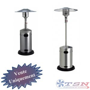 Radian gaz de type parasol Inox Poli 8 KW mât rétractable