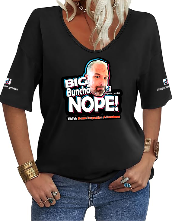 Ladies V-Neck T-Shirt, Color: Large / Black