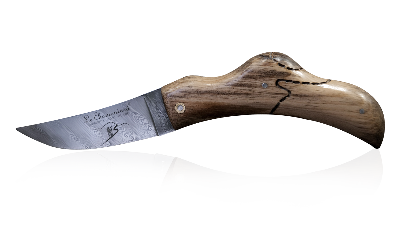 Couteau Le Chamoniard en Arolle bois fossile