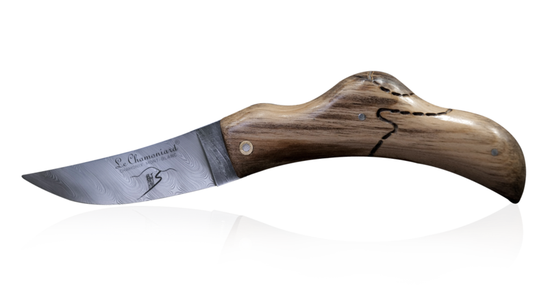 Couteau Le Chamoniard en Arolle bois fossile