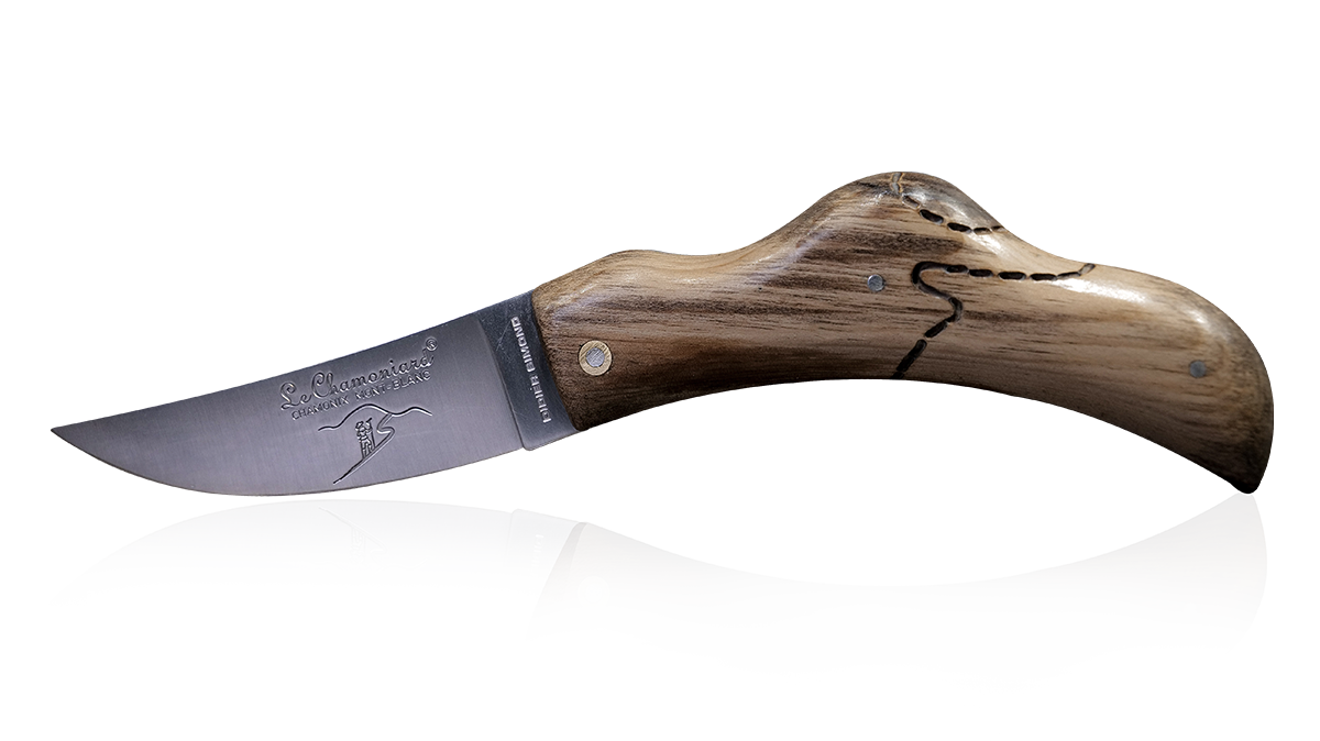 Couteau Le Chamoniard en Arolle bois fossile