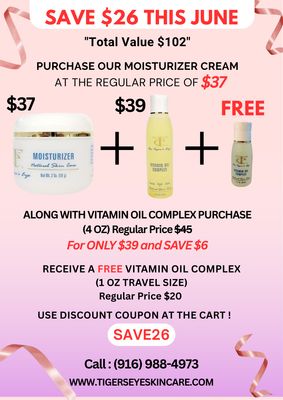 SAVE $26🌿 JUNE HYDRATION SPECIAL : 🎁 FREE 1 oz Vitamin Oil Complex